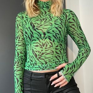 ARFM Mesh Zebra Print Top.